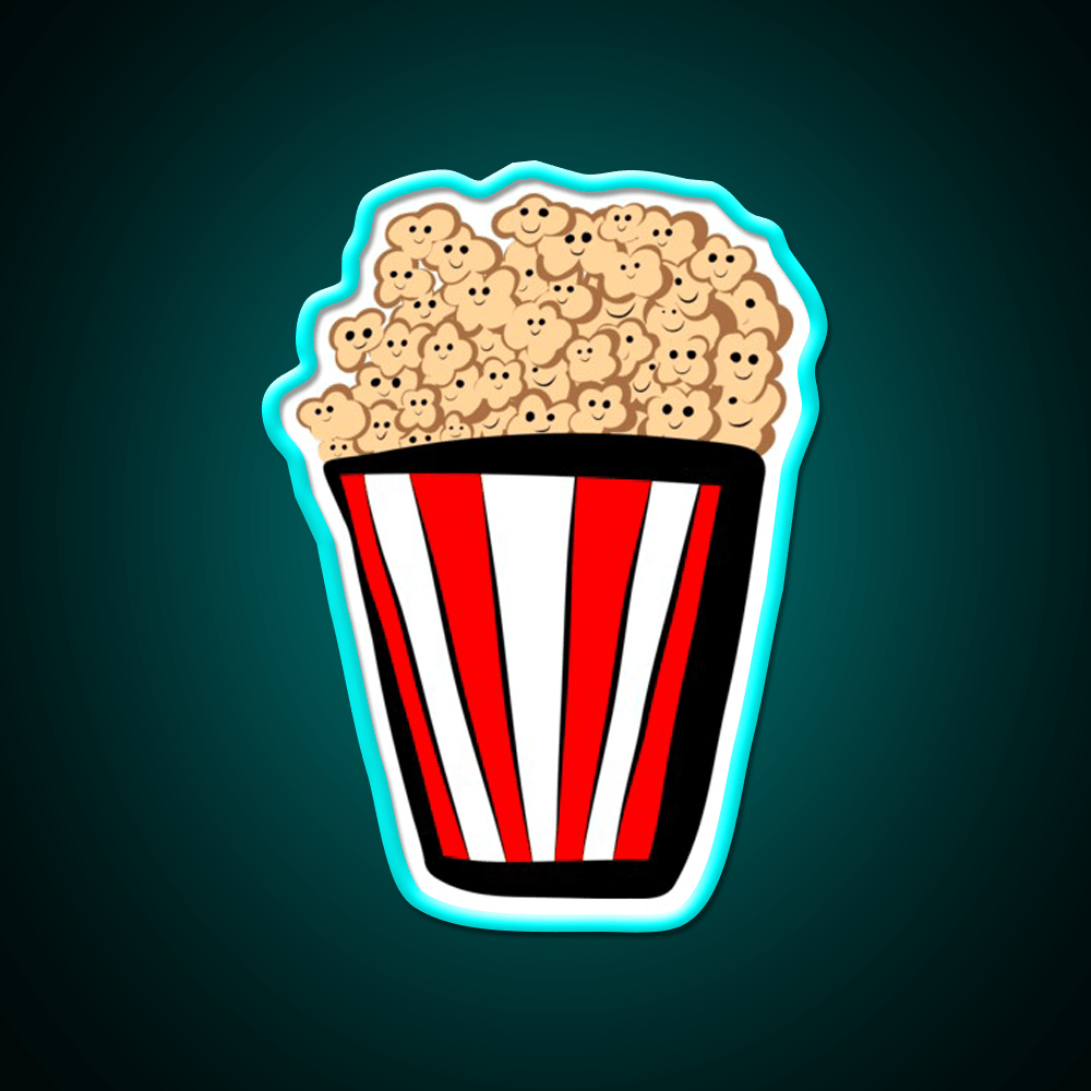 Happy Popcorn Snack Food Led Neon Sign Rgb Color - Shineneon