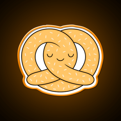 Happy Pretzel Fast Food Led Neon Sign For Burger Place Rgb Color - Shineneon