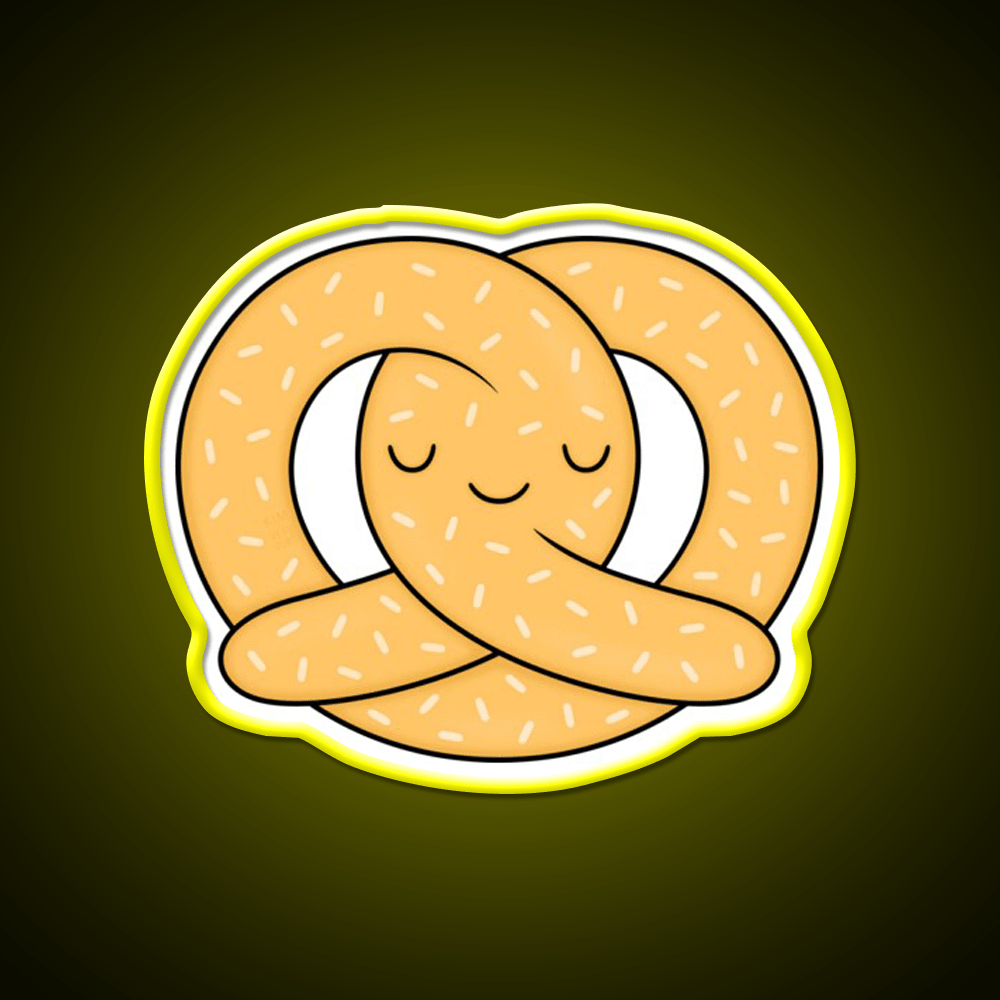 Happy Pretzel Fast Food Led Neon Sign For Burger Place Rgb Color - Shineneon
