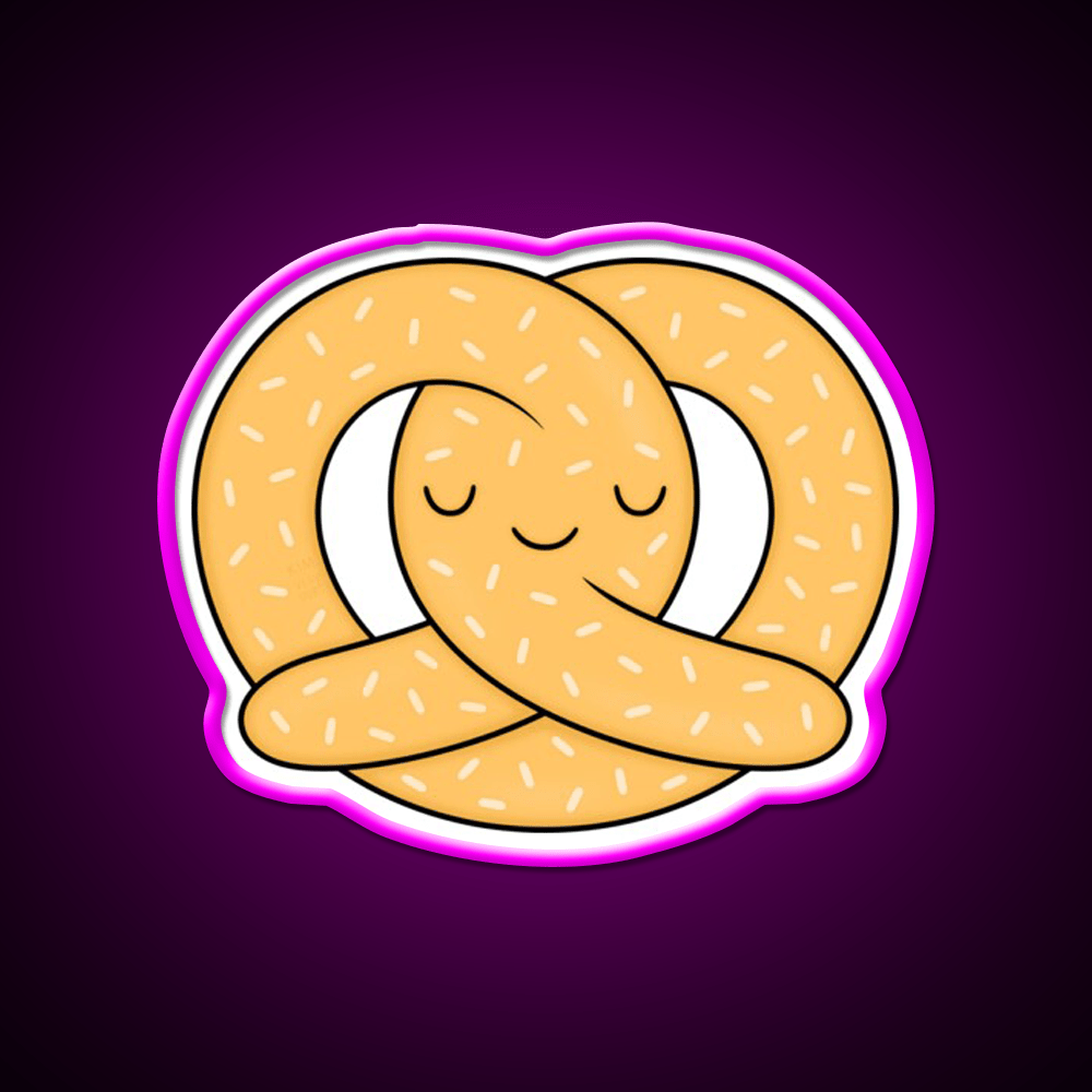 Happy Pretzel Fast Food Led Neon Sign For Burger Place Rgb Color - Shineneon