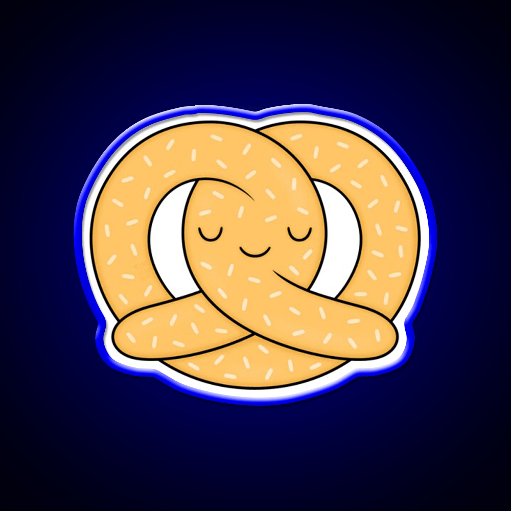 Happy Pretzel Snack Food Led Neon Sign Rgb Color - Shineneon