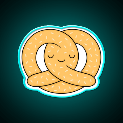 Happy Pretzel Snack Food Led Neon Sign Rgb Color - Shineneon