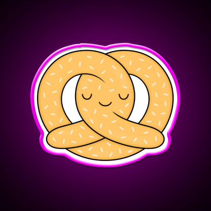Happy Pretzel Snack Food Led Neon Sign Rgb Color - Shineneon