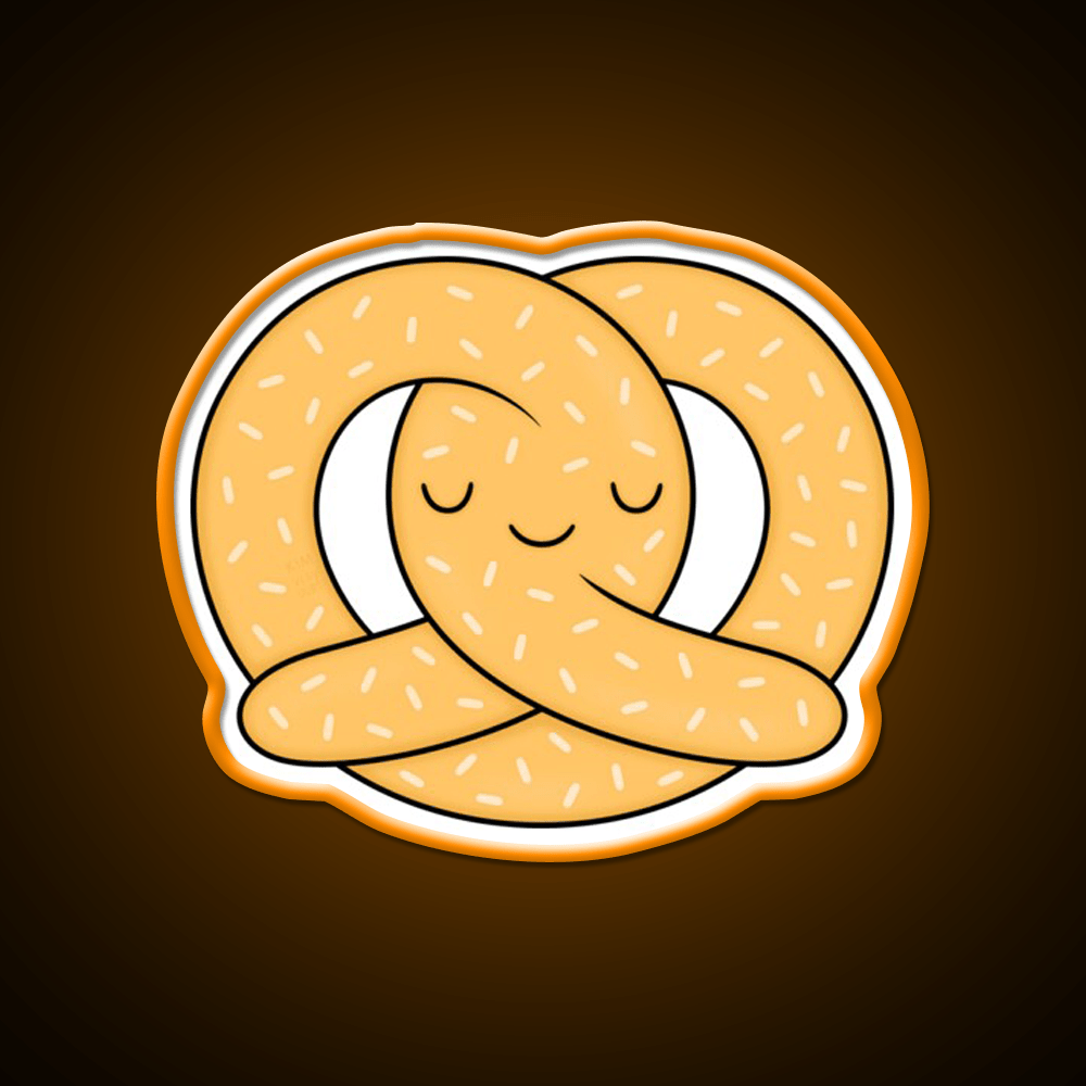 Happy Pretzel Snack Food Led Neon Sign Rgb Color - Shineneon