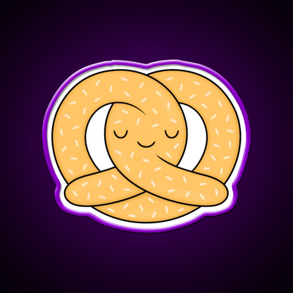 Happy Pretzel Snack Food Led Neon Sign Rgb Color - Shineneon