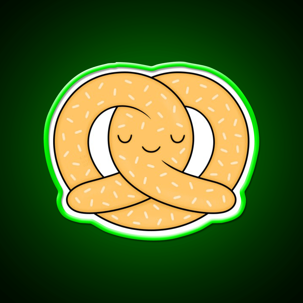 Happy Pretzel Snack Food Led Neon Sign Rgb Color - Shineneon