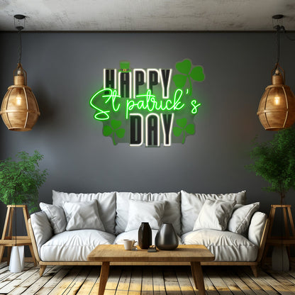 Happy Saint Patrick Day Led Signs Wall Decor - Shineneon