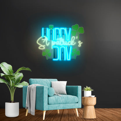 Happy Saint Patrick Day Led Signs Wall Decor