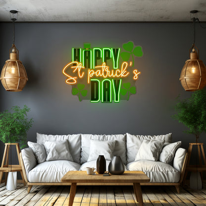 Happy Saint Patrick Day Led Signs Wall Decor
