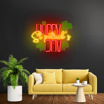 Happy Saint Patrick Day Led Signs Wall Decor