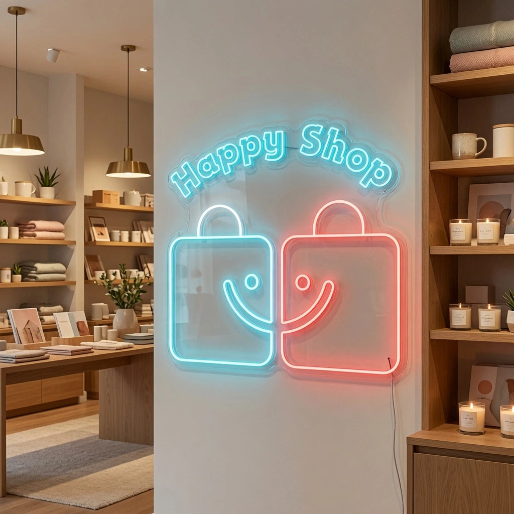 Happy Shop LED Neon Sign - 02 High-Converting Product Image