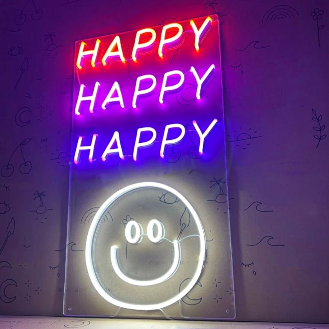 Happy Smile Led Sign Business Neon Sign - Shineneon