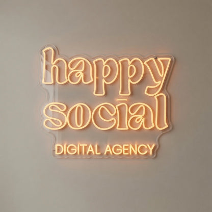 Happy Social Digital Agency LED Neon Sign - 01 Original Product Image