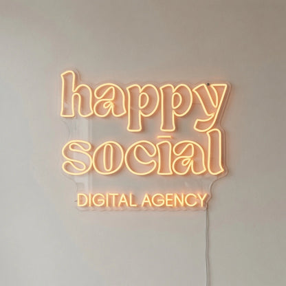 Happy Social Digital Agency LED Neon Sign - 04 Size Image