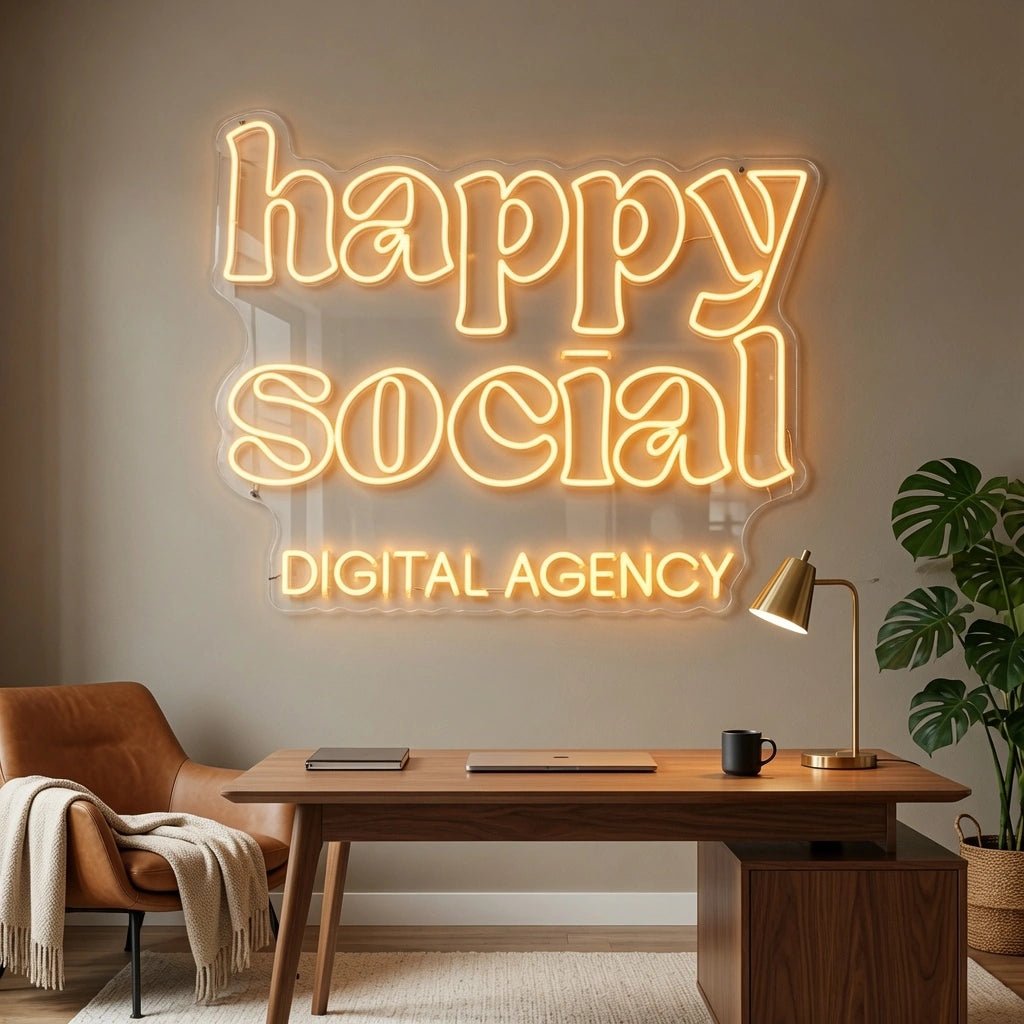 Happy Social Digital Agency LED Neon Sign - Shineneon
