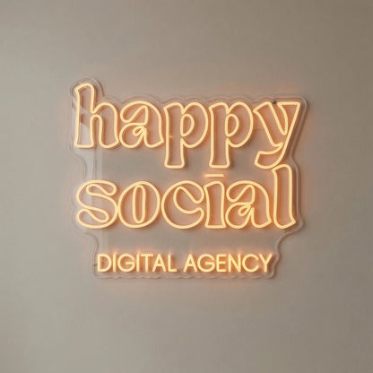 Happy Social Digital Agency LED Neon Sign - Shineneon