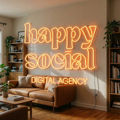 Happy Social Digital Agency LED Neon Sign - Shineneon
