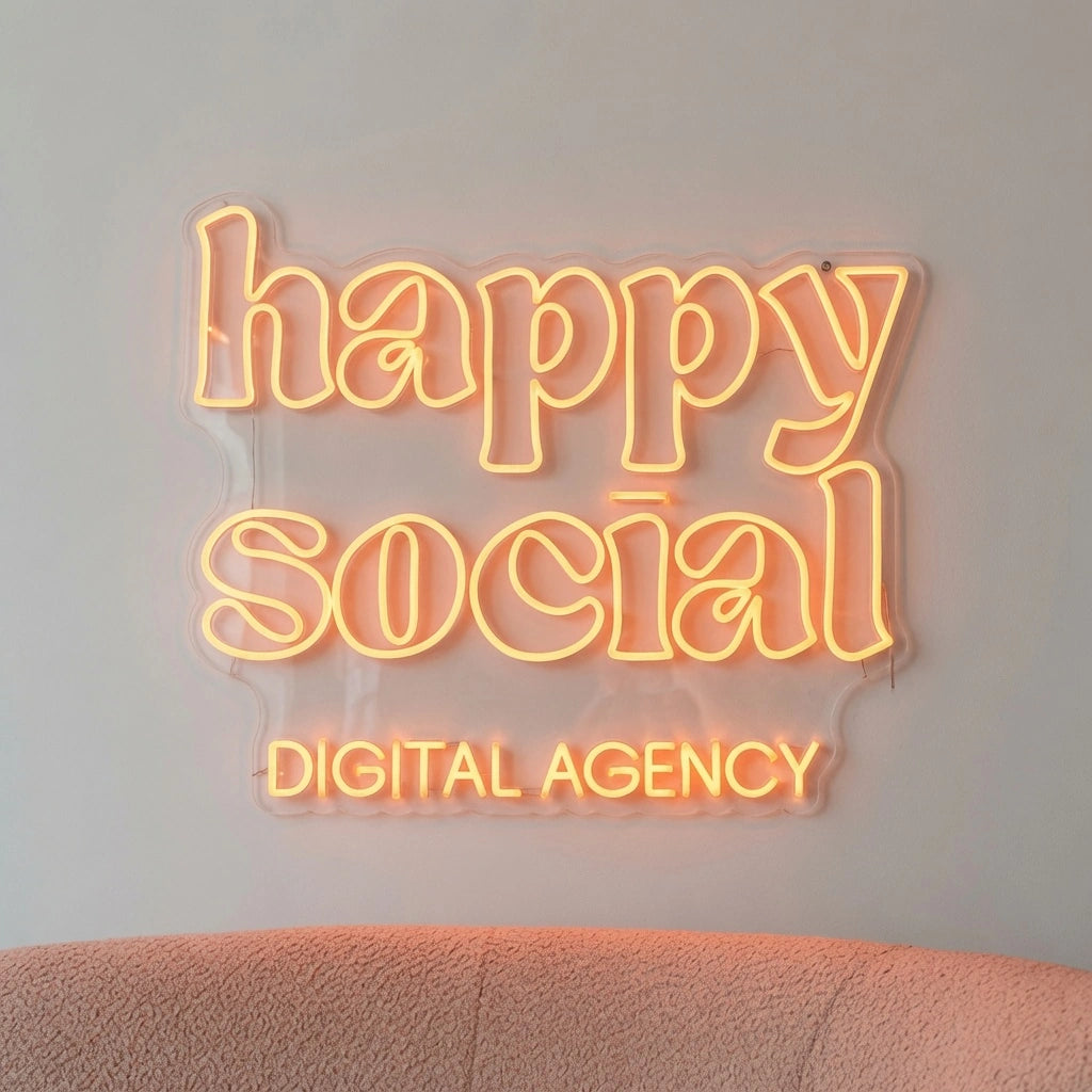 Happy Social Digital Agency Wall Decor LED Neon Sign - 01 Original Product Image