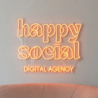 Happy Social Digital Agency Wall Decor LED Neon Sign - 01 Original Product Image
