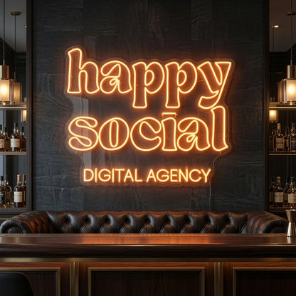 Happy Social Digital Agency Wall Decor LED Neon Sign - 02 High-Converting Product Image
