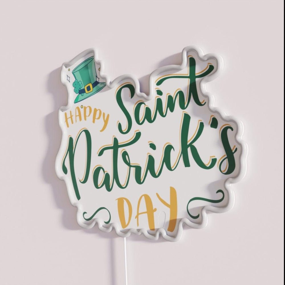 Happy St Patrick Day Rgb Led Neon Sign Bar Wall Decor - Shineneon