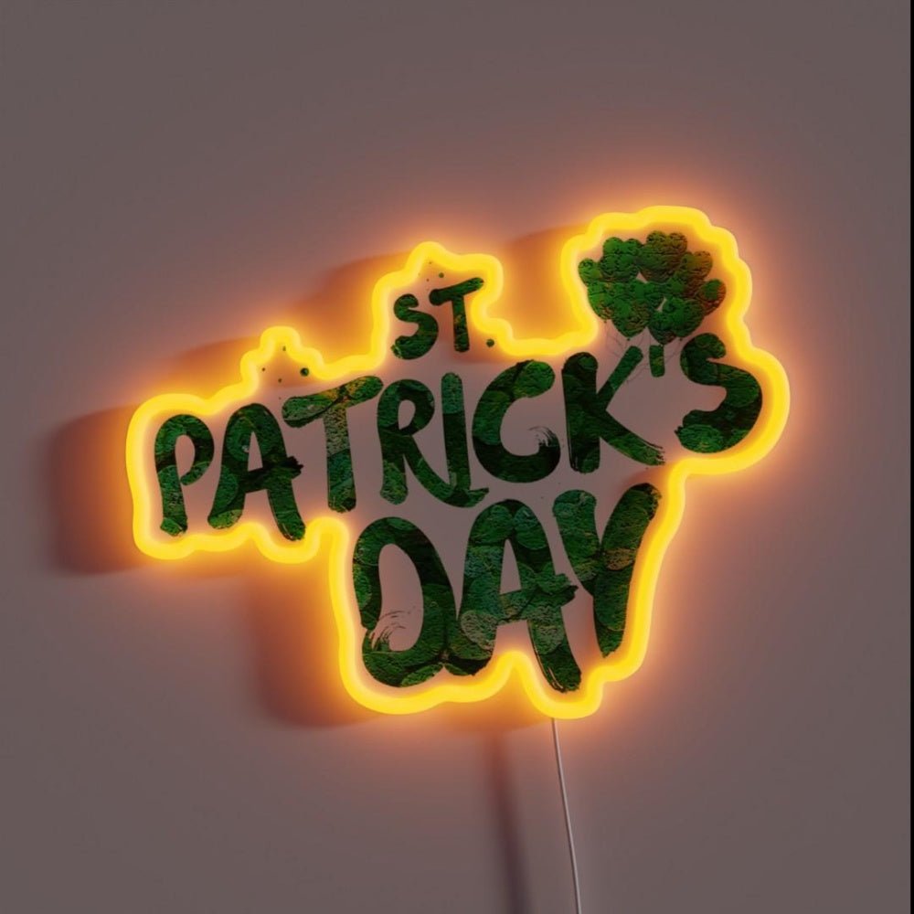 Happy St Patrick Day Rgb Led Neon Sign Restaurant Wall Art - Shineneon