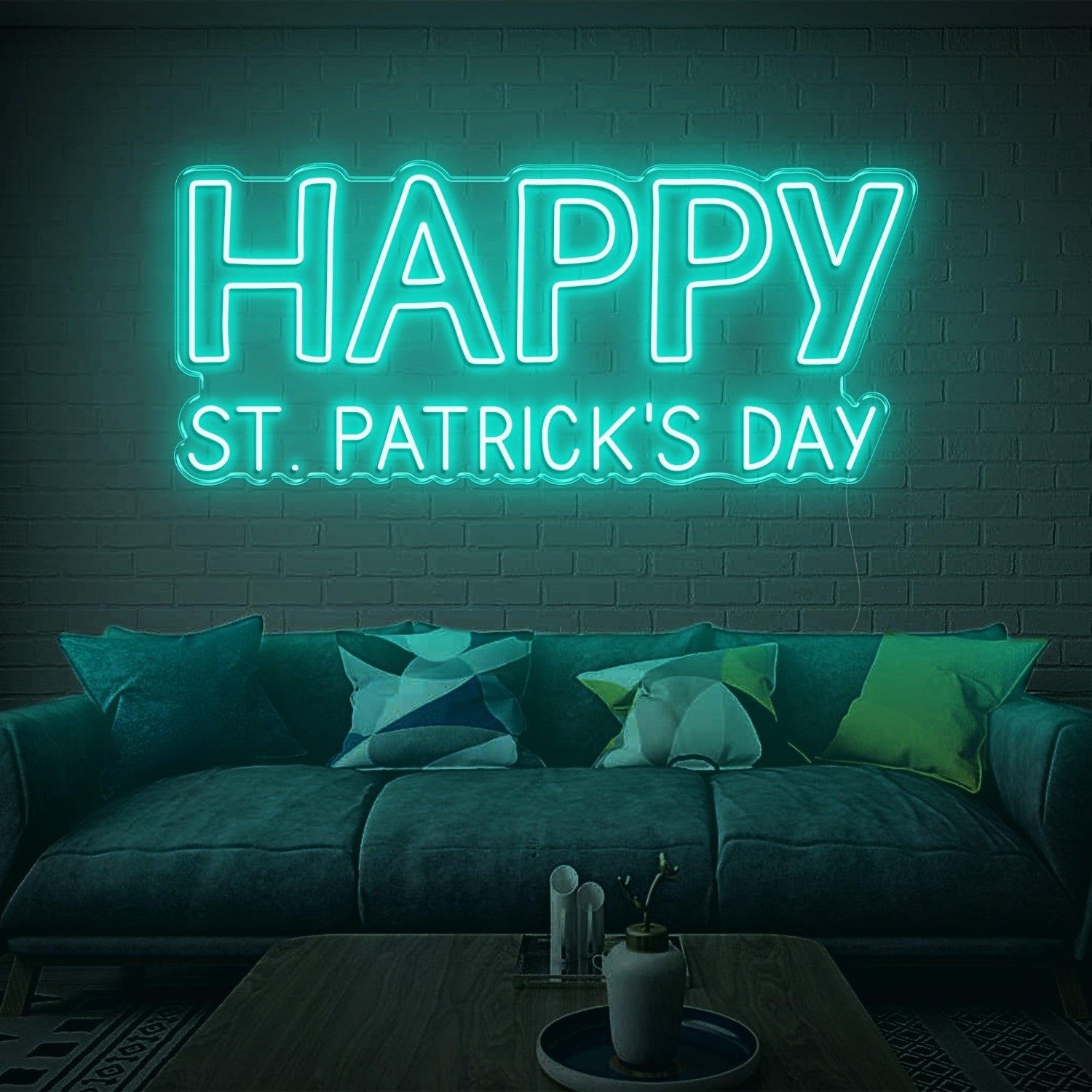 Happy Stpatricks Day Green Led Neon Sign For Indoor Party Decoration | Shineneon