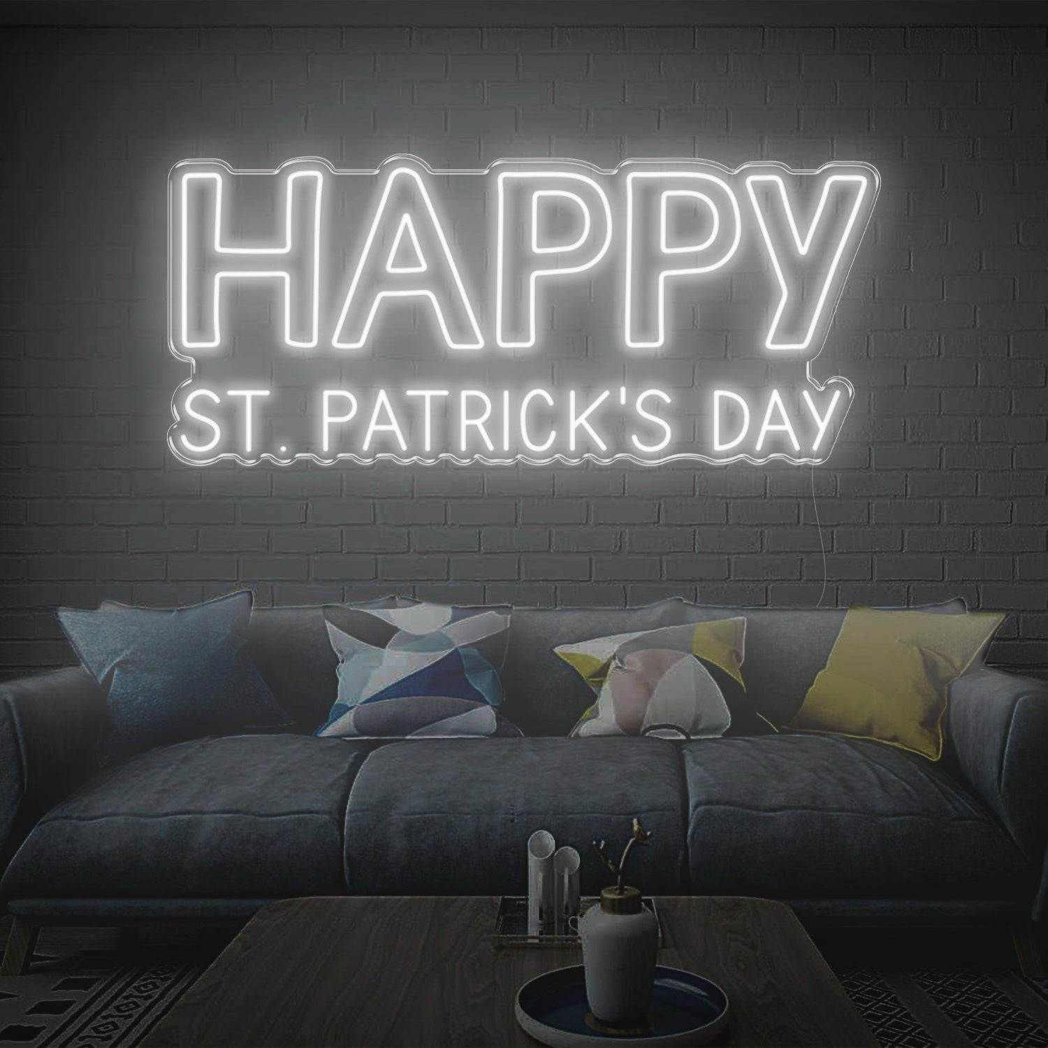 Happy Stpatricks Day Green Led Neon Sign For Indoor Party Decoration | Shineneon