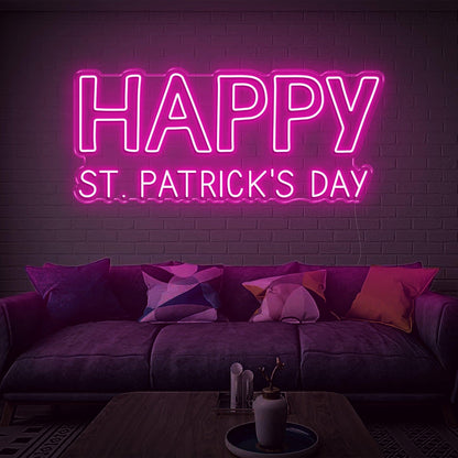 Happy Stpatricks Day Green Led Neon Sign For Indoor Party Decoration | Shineneon