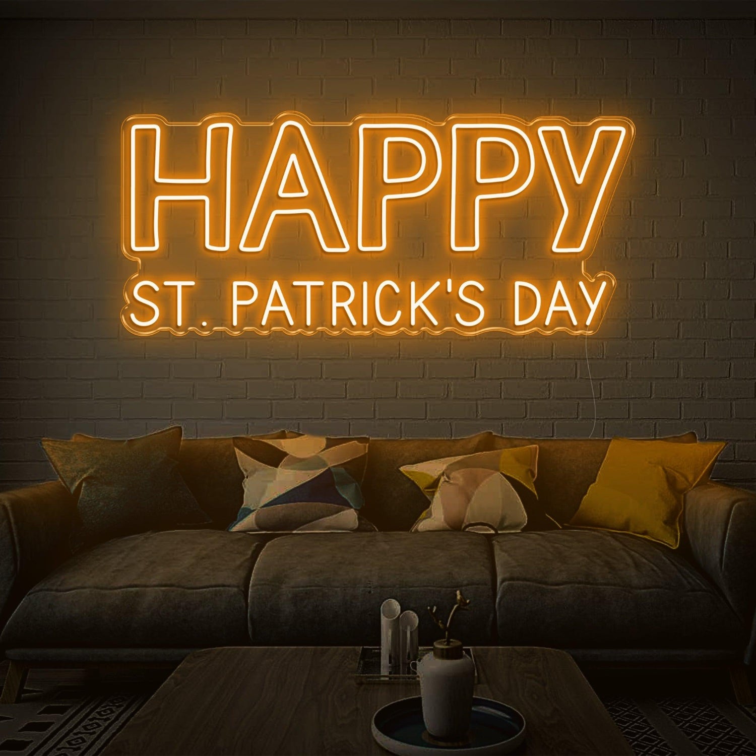 Happy Stpatricks Day Green Led Neon Sign For Indoor Party Decoration | Shineneon