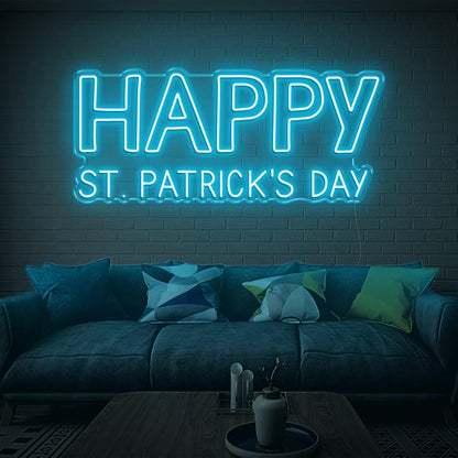 Happy Stpatricks Day Green Led Neon Sign For Indoor Party Decoration | Shineneon