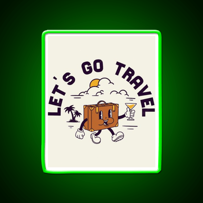 Happy Suitcase Cocktail Bar Decor Led Neon Sign Rgb Color - Shineneon
