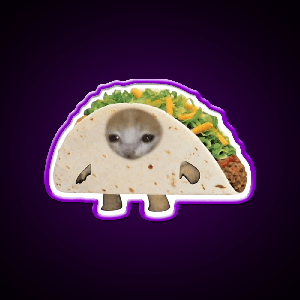 Happy Taco Cat Taco Led Neon Sign Mexican Food Sign Rgb Color - Shineneon