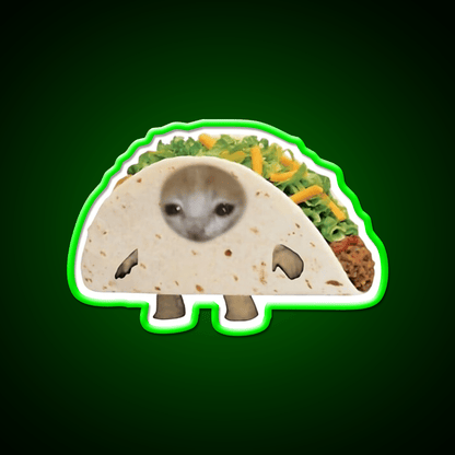 Happy Taco Cat Taco Led Neon Sign Mexican Food Sign Rgb Color - Shineneon