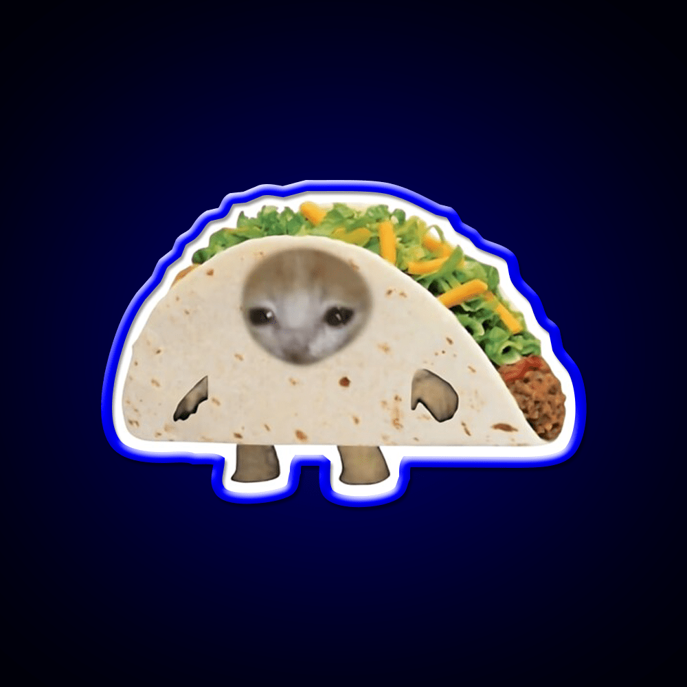 Happy Taco Cat Taco Led Neon Sign Mexican Food Sign Rgb Color - Shineneon