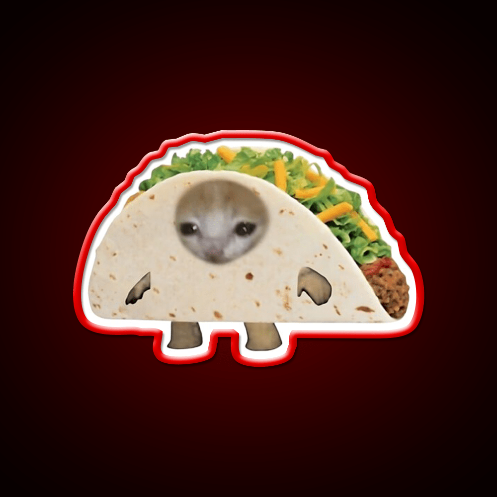Happy Taco Cat Taco Led Neon Sign Mexican Food Sign Rgb Color - Shineneon
