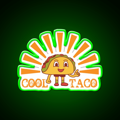 Happy Taco Cool Taco Sunshine And Taco Led Neon Sign Rgb Color - Shineneon