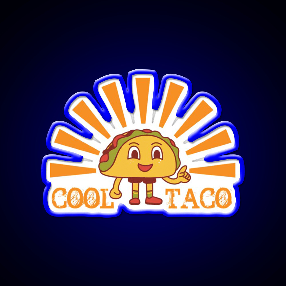 Happy Taco Cool Taco Sunshine And Taco Led Neon Sign Rgb Color - Shineneon
