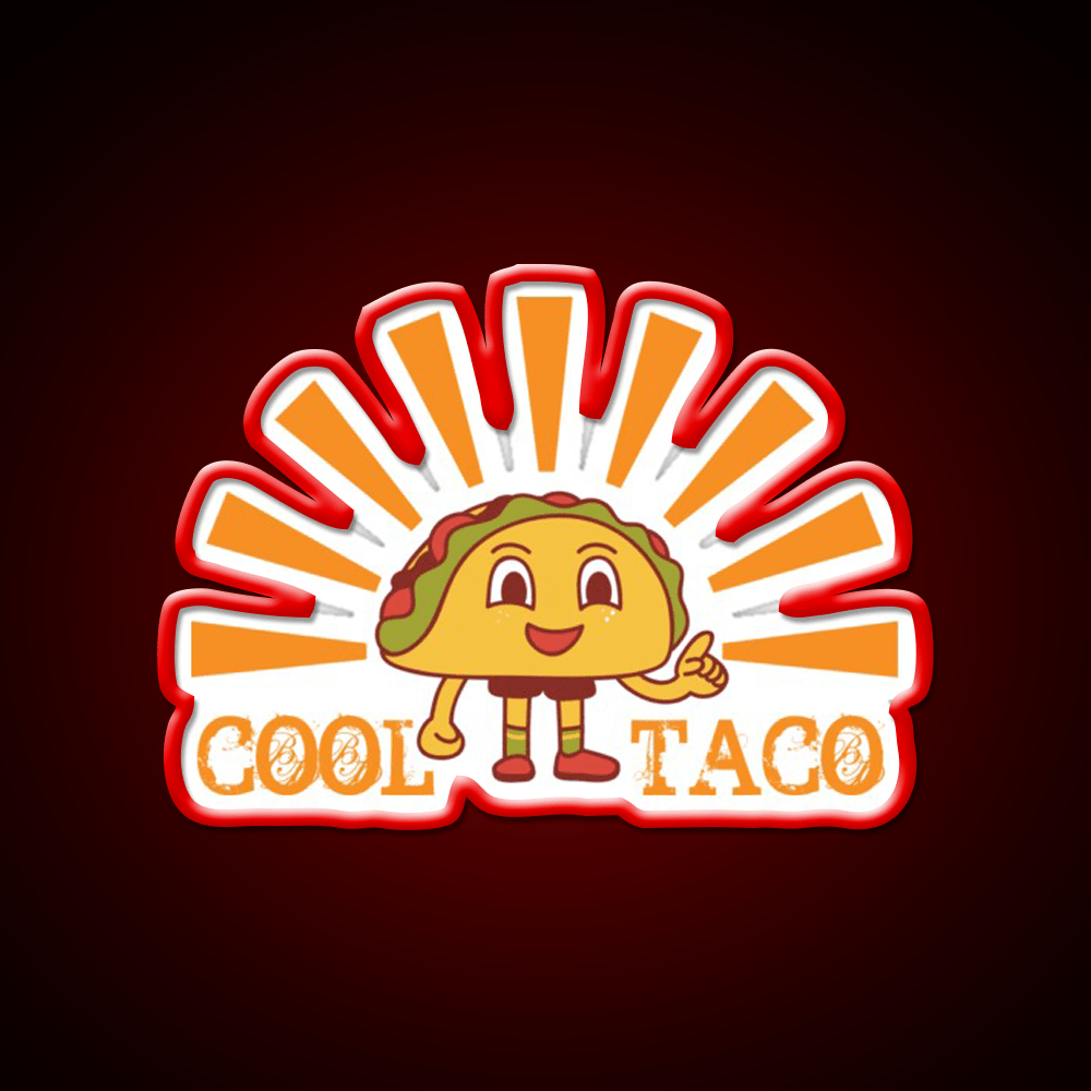 Happy Taco Cool Taco Sunshine And Taco Led Neon Sign Rgb Color - Shineneon