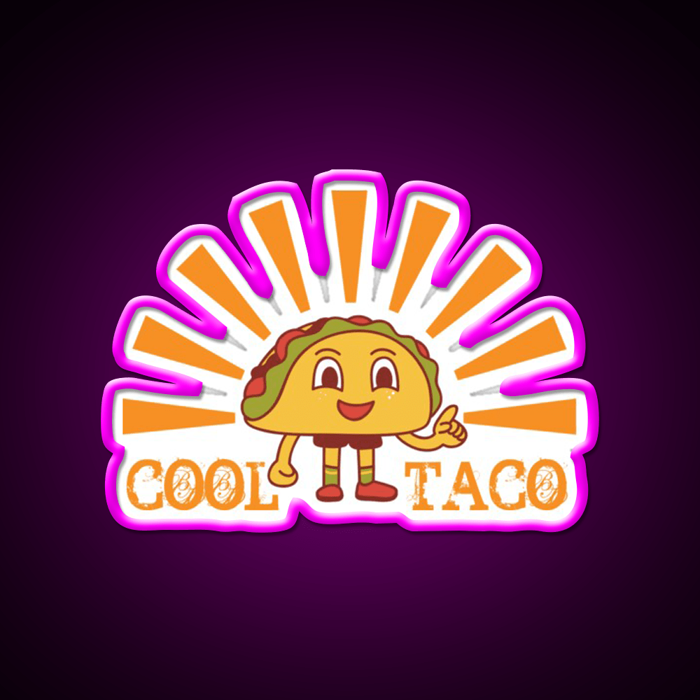 Happy Taco Cool Taco Sunshine And Taco Led Neon Sign Rgb Color - Shineneon