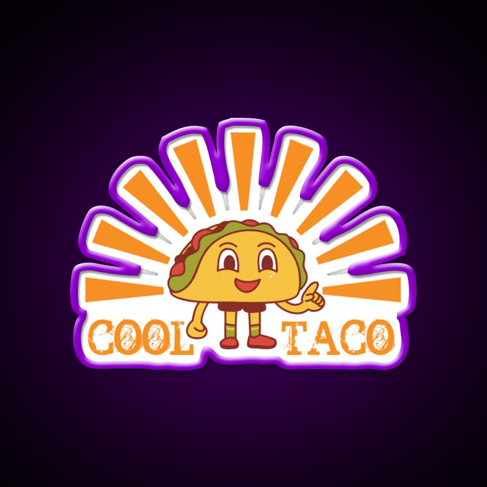 Happy Taco Cool Taco Sunshine And Taco Led Neon Sign Rgb Color - Shineneon