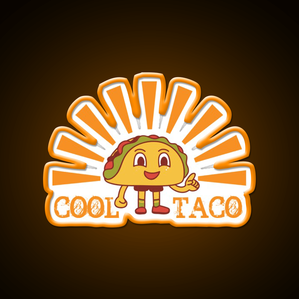 Happy Taco Cool Taco Sunshine And Taco Led Neon Sign Rgb Color - Shineneon