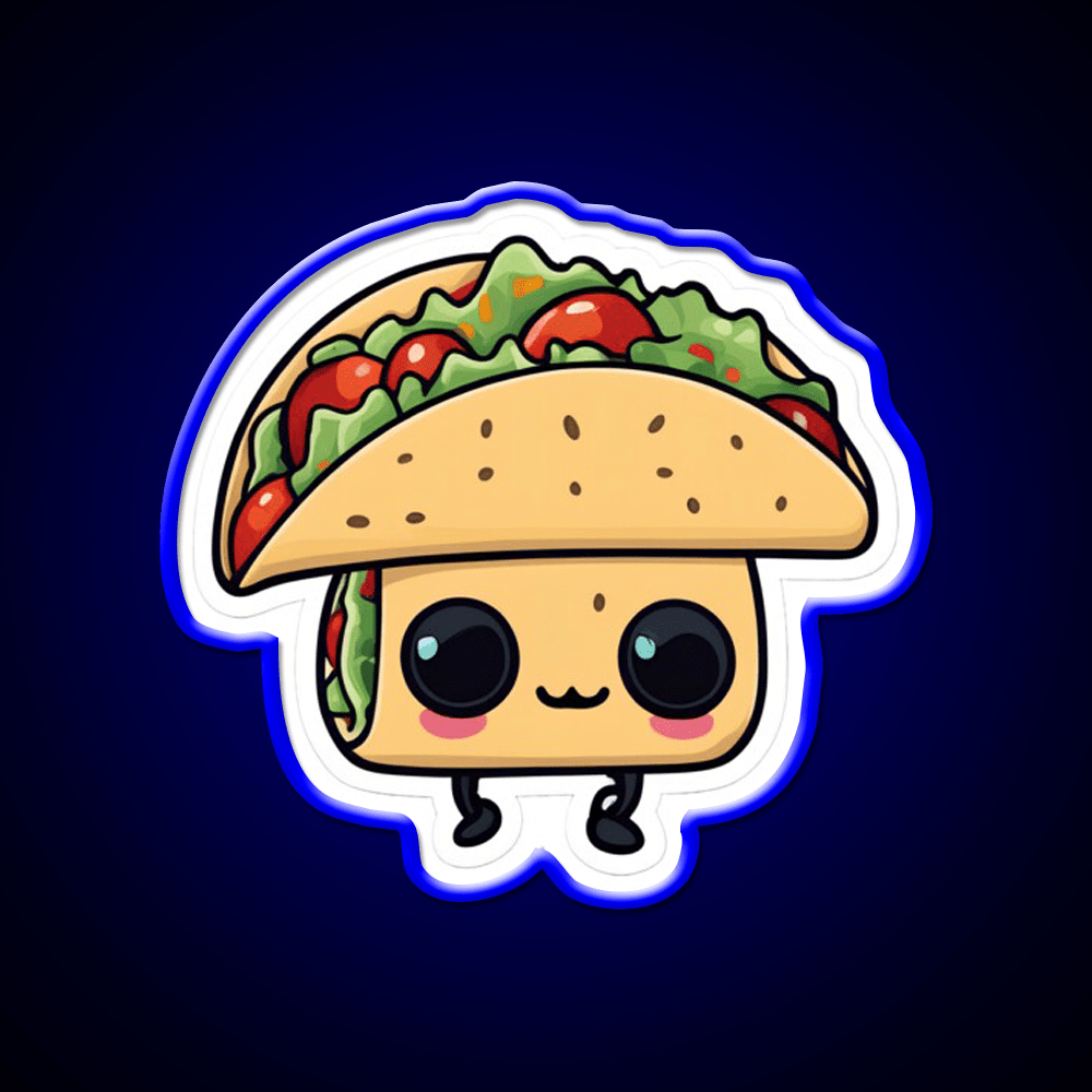 Happy Taco Creature Taco Led Neon Sign Mexican Food Sign Rgb Color - Shineneon