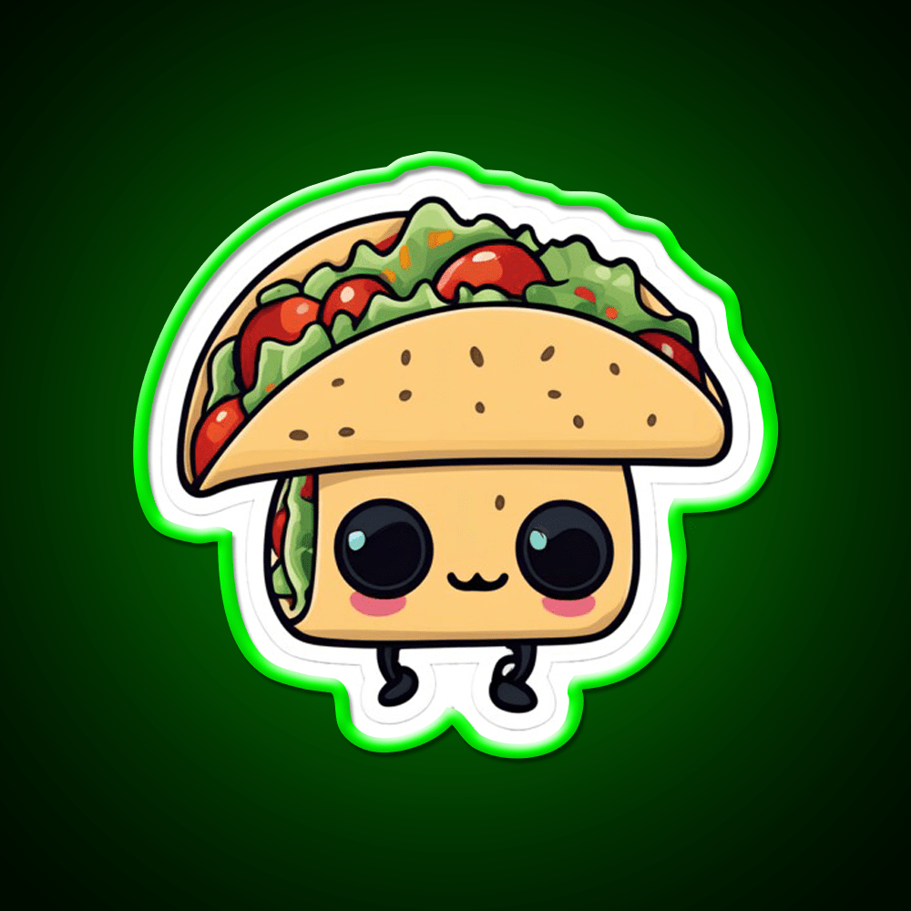Happy Taco Creature Taco Led Neon Sign Mexican Food Sign Rgb Color - Shineneon