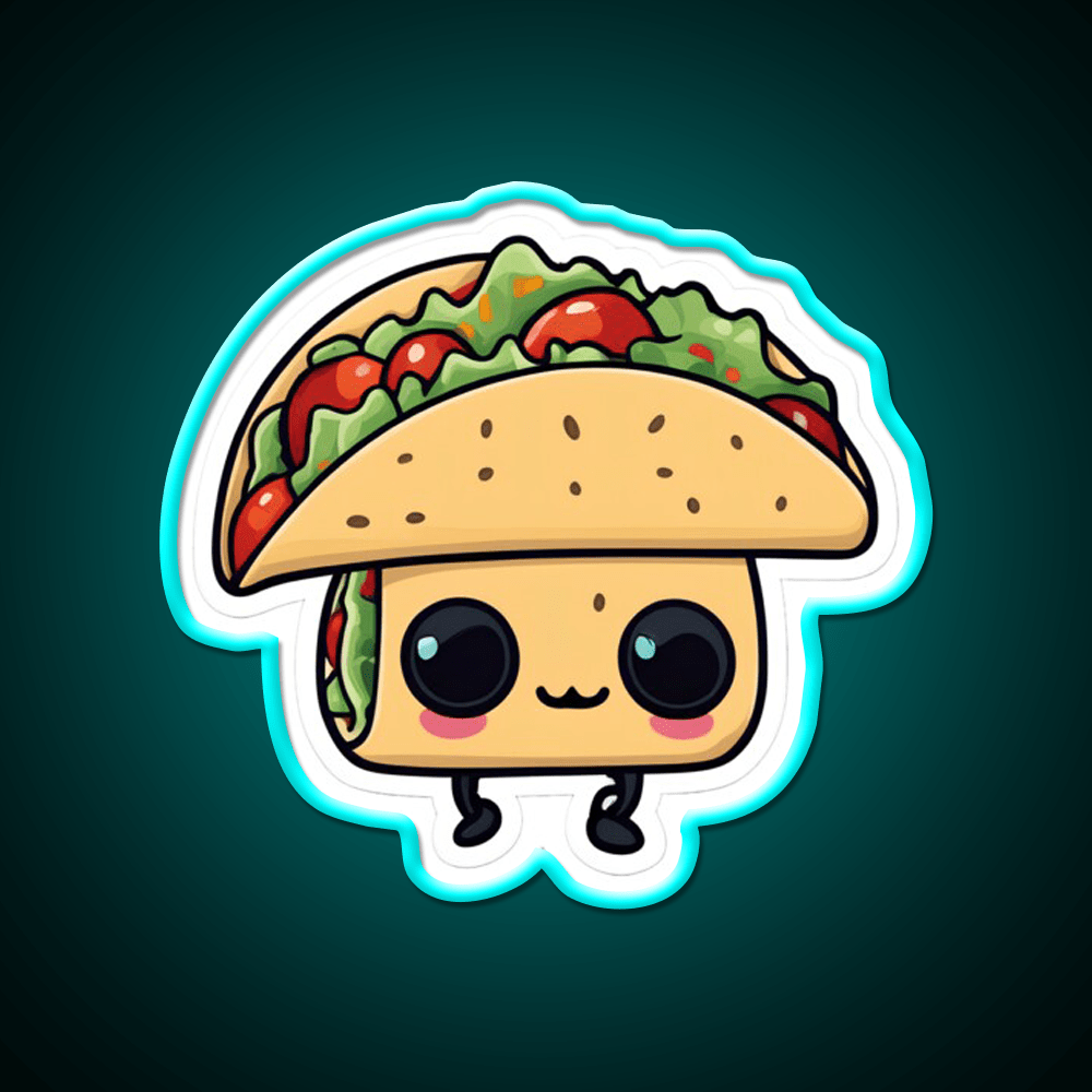 Happy Taco Creature Taco Led Neon Sign Mexican Food Sign Rgb Color - Shineneon