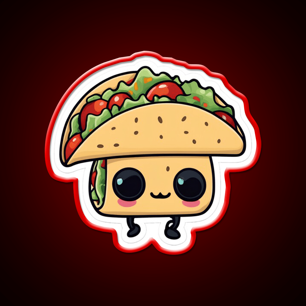 Happy Taco Creature Taco Led Neon Sign Mexican Food Sign Rgb Color - Shineneon