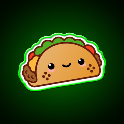 Happy Taco Led Neon Sign Mexican Food Sign Kitchen Sign Rgb Color - Shineneon