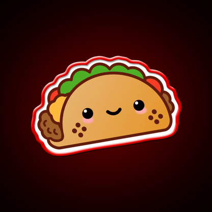 Happy Taco Led Neon Sign Mexican Food Sign Kitchen Sign Rgb Color - Shineneon