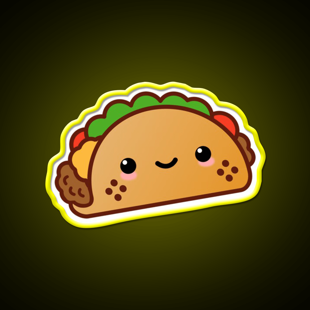 Happy Taco Led Neon Sign Mexican Food Sign Kitchen Sign Rgb Color - Shineneon