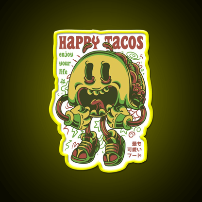 Happy Taco Led Neon Sign Mexican Food Sign Rgb Color - Shineneon